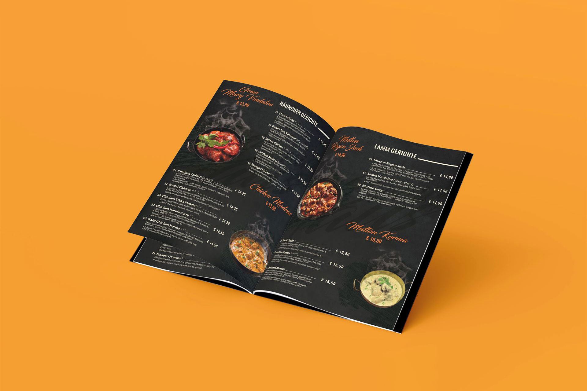 BombayHaus Menu Designing
